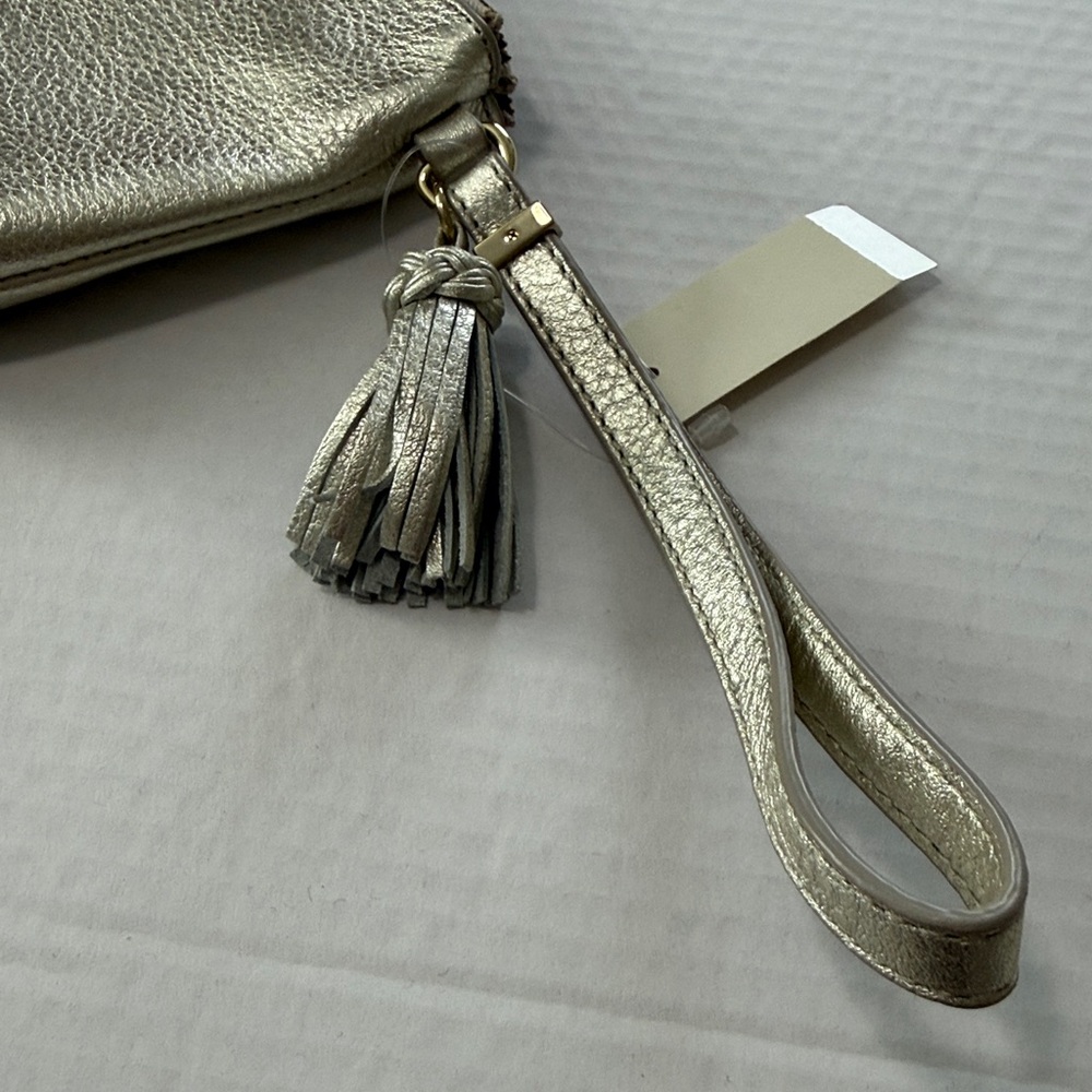 Metallic Gold Wristlet Clutch - Women's Bag - Picture 6 of 6